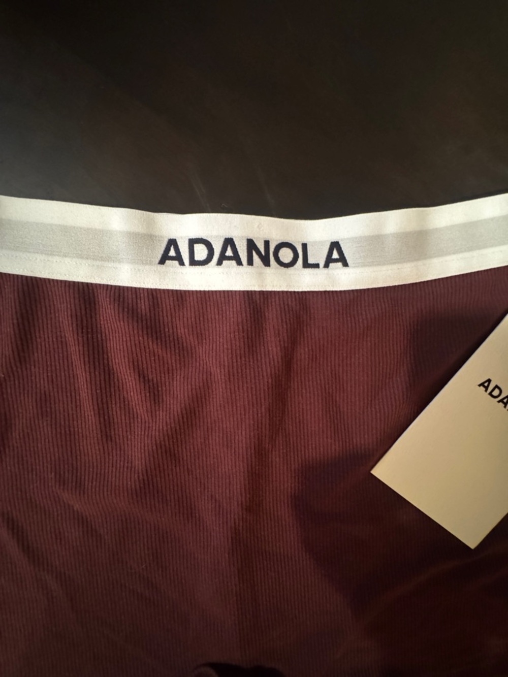 Adanola | Womens Branded Ribbed Boxer in Maroon NWT - Picture 6 of 11